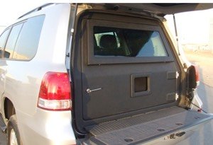 Armored Toyota Land Cruiser Rear Sheild for explosion resistant and ballistic protected VIP armored vehicles